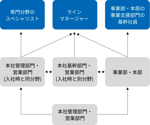 営業職・事業支援職のキャリアパス